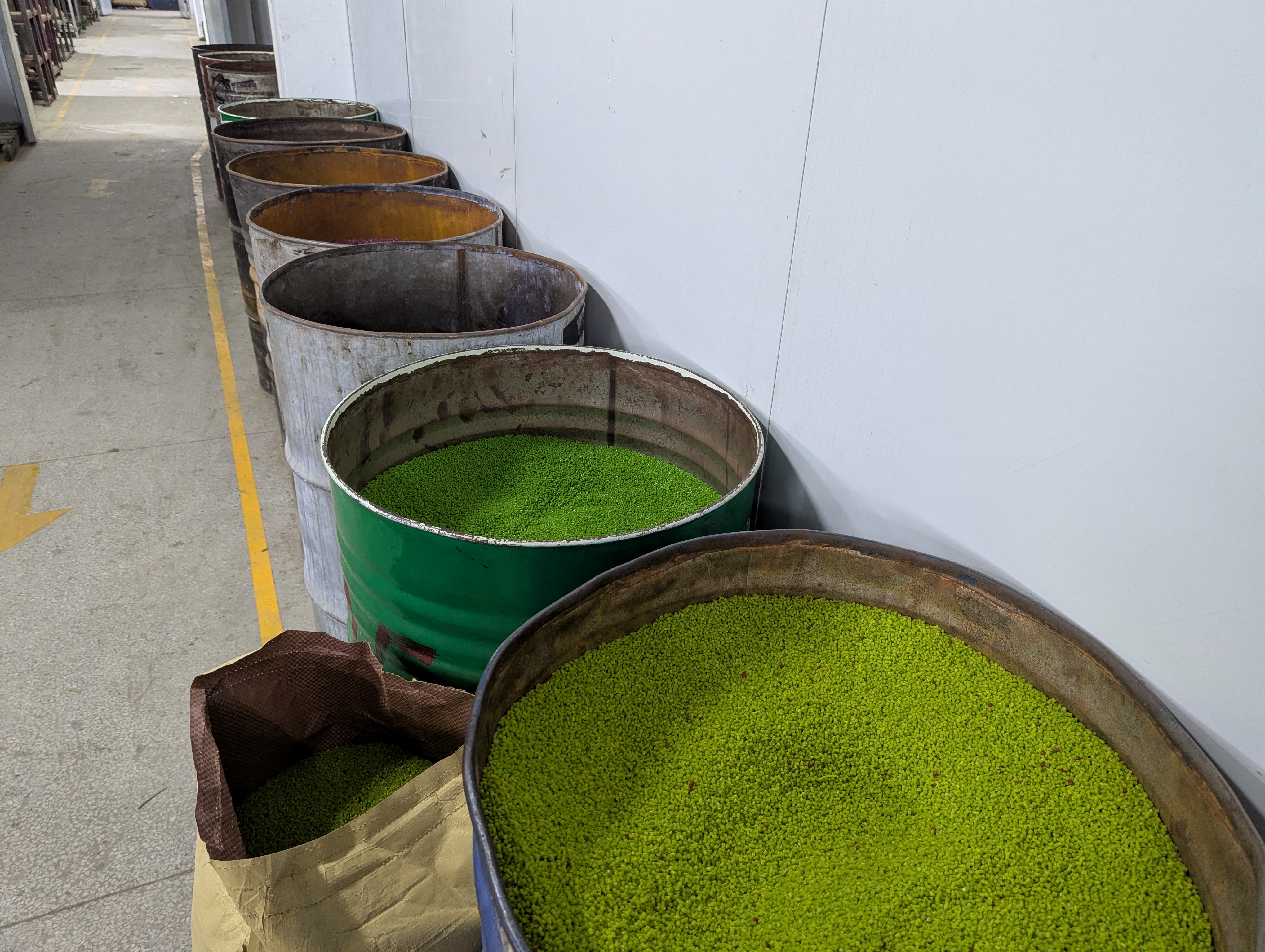 Production Diary #50 | Unloading Raw Polymer Pellets for Our Next Manufacturing Cycle of Wholesale Faux Bionic Foliage